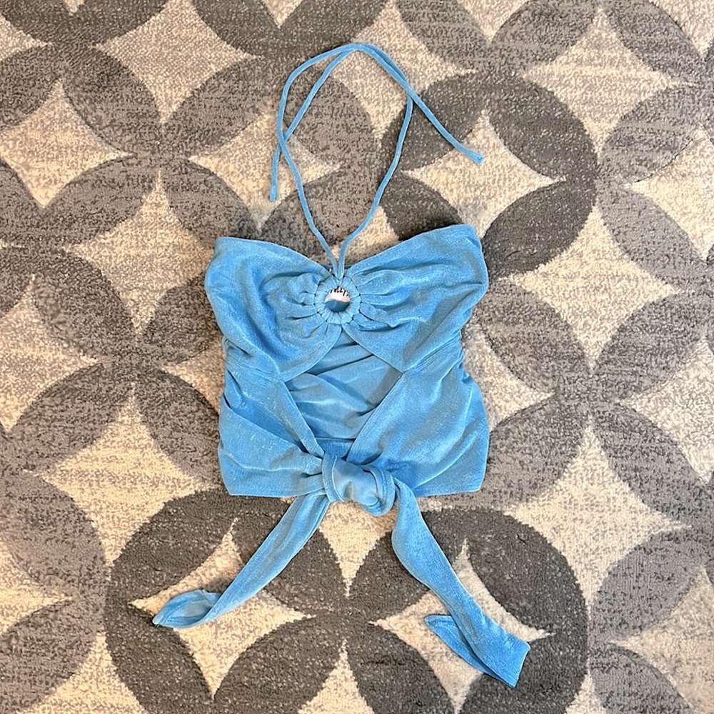 Princess Polly Crop Top, baby blue